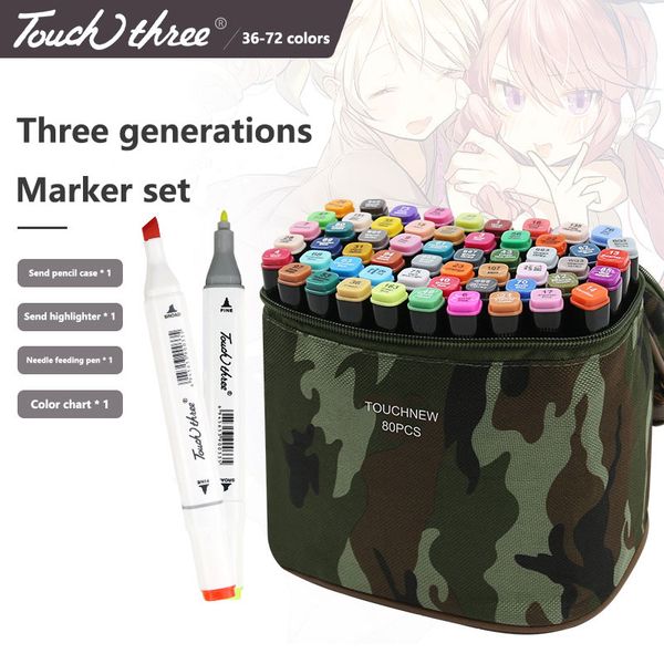 touchthree 36/48/72 color set, alcoholic ink sketch pen, used for artist portrait illustration painting art supplies
touchthree 36/48/72 color set, alcoholic ink sketch pen, used for artist portrait illustration painting art supplies