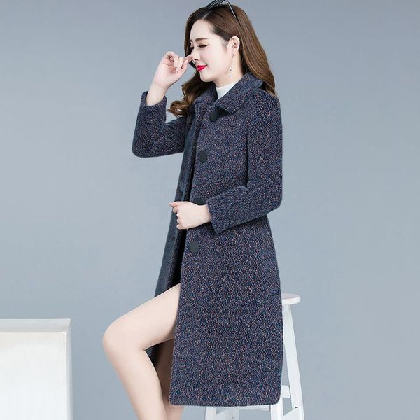 plus size 5xl elegant long women's coat autumn winter jackets office lady thicken woolen coats outerwear, Black
plus size 5xl elegant long women's coat autumn winter jackets office lady thicken woolen coats outerwear, Black