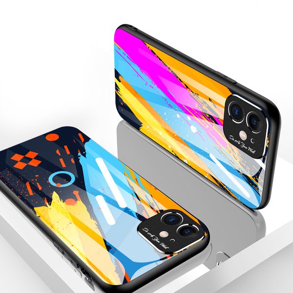 for iphone 11 pro max x xr xs design of coloured drawing tempered glass case for iphone 678 plus xs-max soft bumper cover
for iphone 11 pro max x xr xs design of coloured drawing tempered glass case for iphone 678 plus xs-max soft bumper cover
