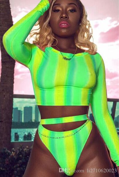 2019 fashion bikini two-piece suite ladies color stripe bodycon bodysuits women long sleeves short pants swimwear beach set, White;black
2019 fashion bikini two-piece suite ladies color stripe bodycon bodysuits women long sleeves short pants swimwear beach set, White;black