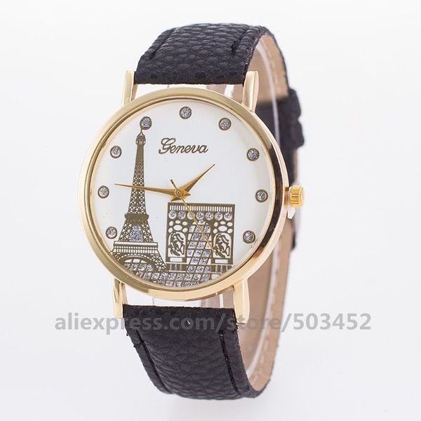 100pcs/lot geneva leather eiffel female watch sport montre femme wholesale diamond scale relogios femininos sell, Slivery;brown
100pcs/lot geneva leather eiffel female watch sport montre femme wholesale diamond scale relogios femininos sell, Slivery;brown