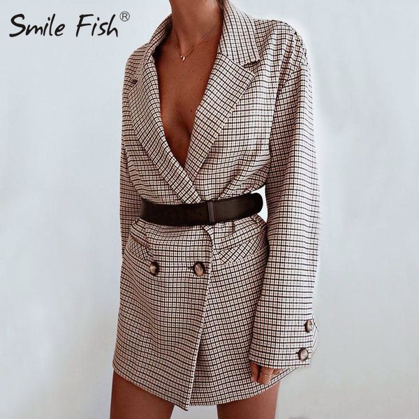 new elegant plaid blazer dress winter autumn women long sleeve oversized jacket office lady wrap bodycon casual streetwear gv781, White;black
new elegant plaid blazer dress winter autumn women long sleeve oversized jacket office lady wrap bodycon casual streetwear gv781, White;black