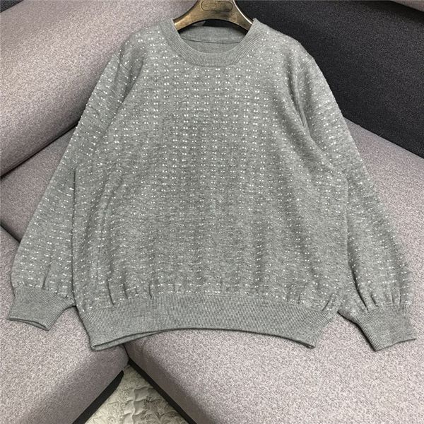 luxury designer brand knitted pullovers for women causel o neck drilling loose wool grey knitted sweater, White;black
luxury designer brand knitted pullovers for women causel o neck drilling loose wool grey knitted sweater, White;black