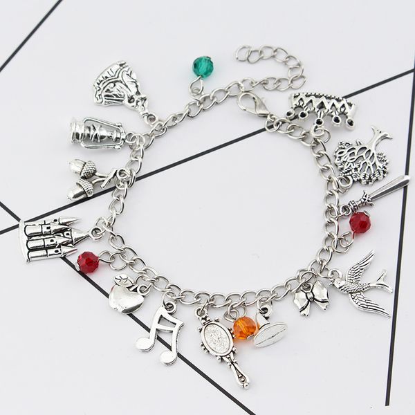 snow white charm bracelet fashion once upon a time fairy tale jewelry pendant crystal bead bangle for women girl, Black
snow white charm bracelet fashion once upon a time fairy tale jewelry pendant crystal bead bangle for women girl, Black