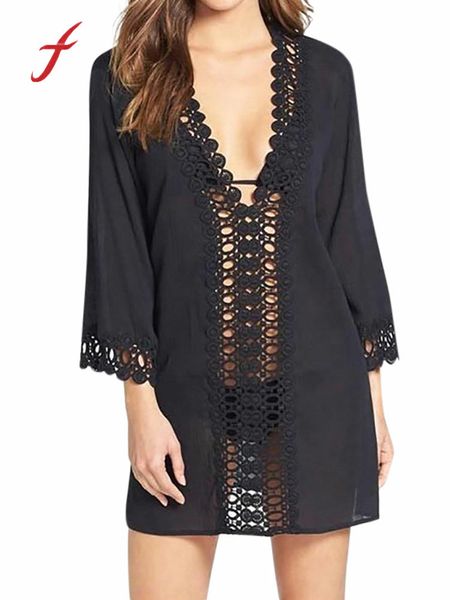 feitong dress women's lace dress large size deep v-neck beach summer vestidos de fiesta de noche, Black;gray
feitong dress women's lace dress large size deep v-neck beach summer vestidos de fiesta de noche, Black;gray