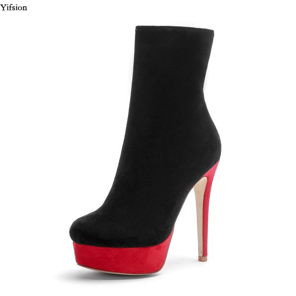 yifsion women platform mid-calf boots thin high heel shoes round toe ladies elegant red blue casual shoes women us size 3-10.5, Black
yifsion women platform mid-calf boots thin high heel shoes round toe ladies elegant red blue casual shoes women us size 3-10.5, Black