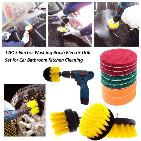 12pcs electric washing brush electric drill set for carpet glass car tires cleaning brushes power scrubber drill brush kit
12pcs electric washing brush electric drill set for carpet glass car tires cleaning brushes power scrubber drill brush kit