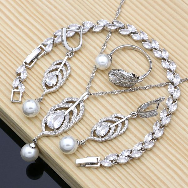 925 silver bridal pearls jewelry sets natural white zircon women wedding earrings adjustable ring lover necklace set, Slivery;golden
925 silver bridal pearls jewelry sets natural white zircon women wedding earrings adjustable ring lover necklace set, Slivery;golden
