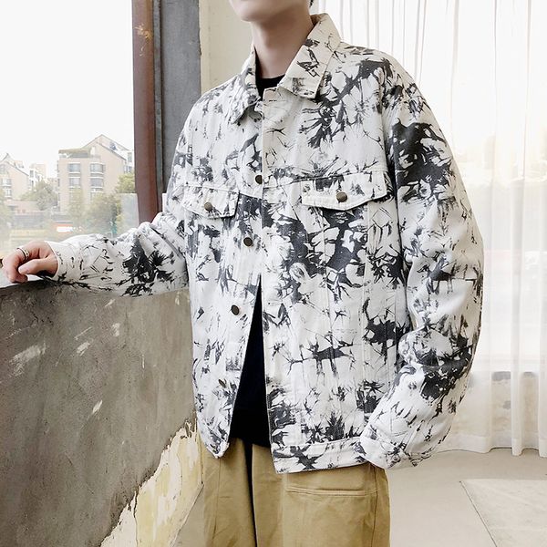 2019 new style autumn national trends black and white tie-dye handsome trend loose-fit coat large size long sleeve denim jacket, Black;brown
2019 new style autumn national trends black and white tie-dye handsome trend loose-fit coat large size long sleeve denim jacket, Black;brown
