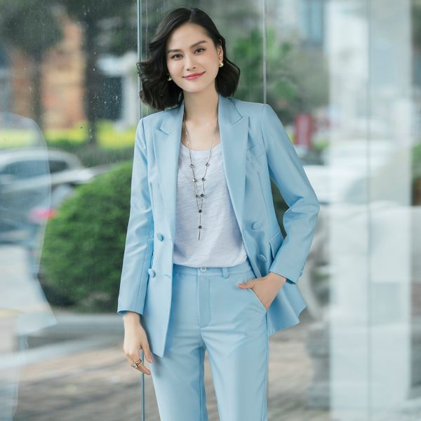 sky blue white pink red female elegant women's pants suits sets ladies trouser jacket dress blazer suits set 2 pieces costume, White;black
sky blue white pink red female elegant women's pants suits sets ladies trouser jacket dress blazer suits set 2 pieces costume, White;black