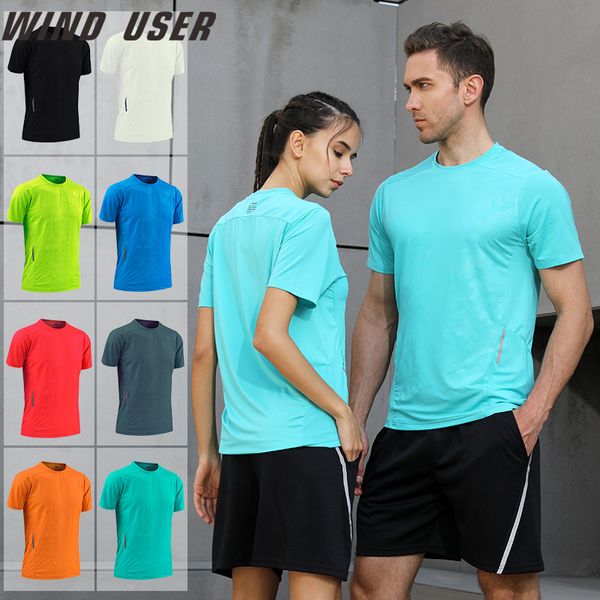 quick gym shirt men summer women's sportswear running t-shirts sport female jogging loose training short sleeves, Black;blue
quick gym shirt men summer women's sportswear running t-shirts sport female jogging loose training short sleeves, Black;blue