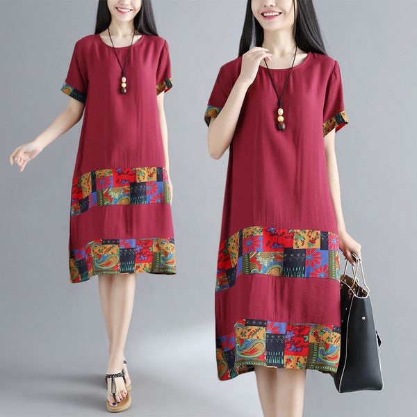 2019 cotton dress woman easy leisure time split joint joker long rendering skirt, White;black
2019 cotton dress woman easy leisure time split joint joker long rendering skirt, White;black