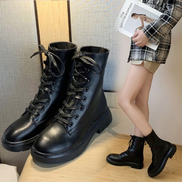 2020 autumn and winter new wild black boots female british style handsome thick bottom short boots motorcycle
2020 autumn and winter new wild black boots female british style handsome thick bottom short boots motorcycle
