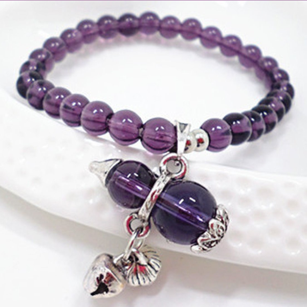 ethnic style silver plated gourd connect amethysts crystal stretchy bracelet white cat eye stone jewelry, Black
ethnic style silver plated gourd connect amethysts crystal stretchy bracelet white cat eye stone jewelry, Black