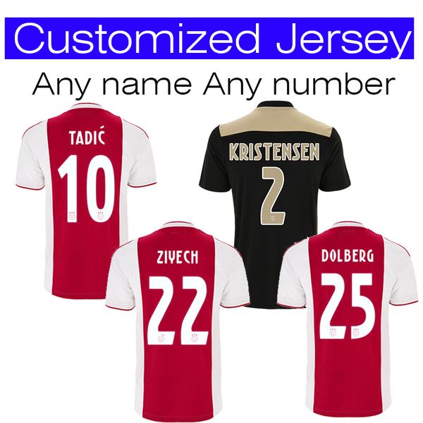 AFC Ajax 2018 2019 Men Soccer 7 David Neres Jersey Set Red Black 10 Hakim Ziyech 25 Kasper Dolberg Football Shirt Kit Uniform top
AFC Ajax 2018 2019 Men Soccer 7 David Neres Jersey Set Red Black 10 Hakim Ziyech 25 Kasper Dolberg Football Shirt Kit Uniform top
