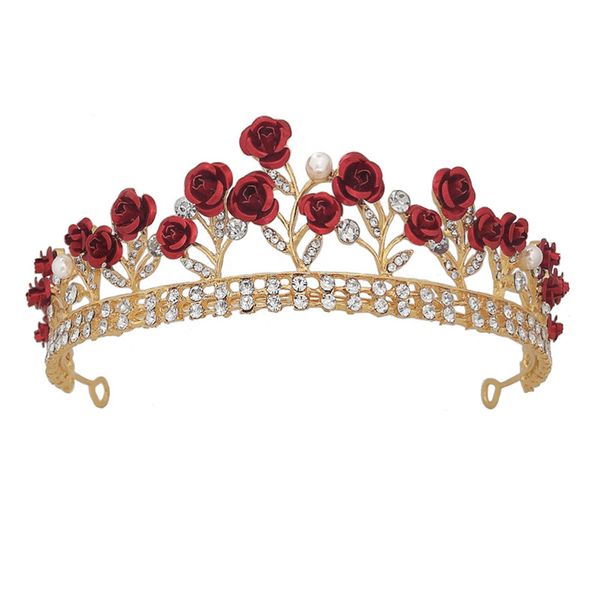 горячие продажи ручной работы red rose pearl кристалл корона для женщин свадебные головной убор головной убор диадемы головной убор вспомога, Golden;white
горячие продажи ручной работы red rose pearl кристалл корона для женщин свадебные головной убор головной убор диадемы головной убор вспомога, Golden;white