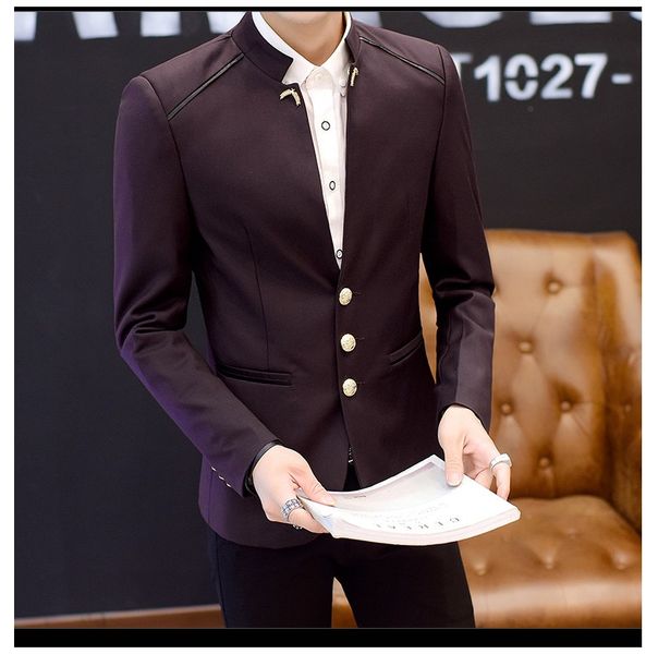 xiu luo 4xl men's stand collar suit jackets business casual suit coats male slim fit men blazers jacket 2019 new fashions, White;black
xiu luo 4xl men's stand collar suit jackets business casual suit coats male slim fit men blazers jacket 2019 new fashions, White;black