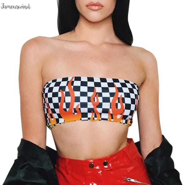 womens crop print fashion vest flame tank vest halter lattice plaid blouse bustier cropped vest debardeur, White
womens crop print fashion vest flame tank vest halter lattice plaid blouse bustier cropped vest debardeur, White