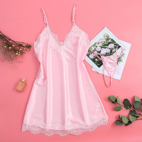 white pink nightdress women solid two piece set lingerie silk satin pajamas female lace nightdress +thong sleepwear #j, Blue;gray
white pink nightdress women solid two piece set lingerie silk satin pajamas female lace nightdress +thong sleepwear #j, Blue;gray
