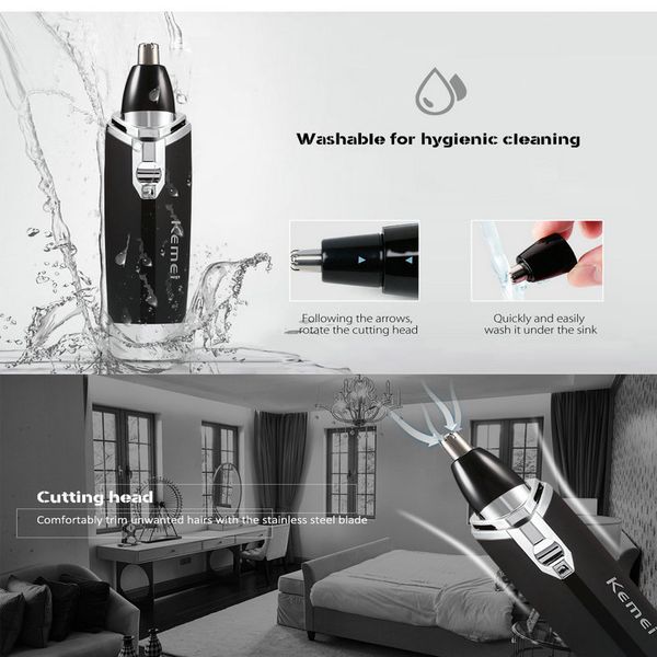 km-6512 electric nose trimmer recortador de cejas y orejas para hombres cleaner portable travel shaver snqsz
km-6512 electric nose trimmer recortador de cejas y orejas para hombres cleaner portable travel shaver snqsz