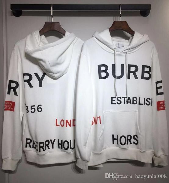 2020 new style hoodie sellers hip hop men and women hoodie sweatshirt fashion long sleeves luxury sweatshirt, Black