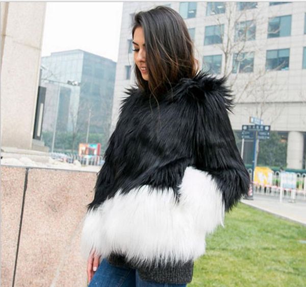 2019 womens spring autumn winter man made fur jackets black white patchwork faux fur coats female large size outwear s31
2019 womens spring autumn winter man made fur jackets black white patchwork faux fur coats female large size outwear s31