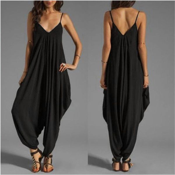 women's jumpsuits & rompers casual jumpsuit women v neck camisole thin loose strap strappy baggy playsuit sleeveless plus size 5xl @40, Black;white
women's jumpsuits & rompers casual jumpsuit women v neck camisole thin loose strap strappy baggy playsuit sleeveless plus size 5xl @40, Black;white