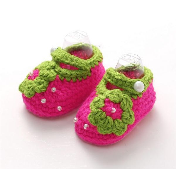 1 pair sweet soft baby girls strawberry flowers pearl handwork knit toddler shoes children's crib shoes 11cm
1 pair sweet soft baby girls strawberry flowers pearl handwork knit toddler shoes children's crib shoes 11cm