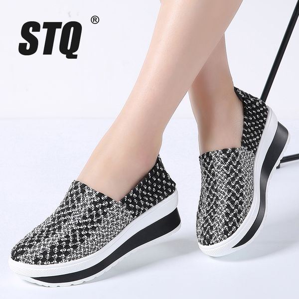 stq 2019 summer women platform shoes women slip on casual woven platform sneakers shoes laides wedge sneakers footwear 755, Black
stq 2019 summer women platform shoes women slip on casual woven platform sneakers shoes laides wedge sneakers footwear 755, Black