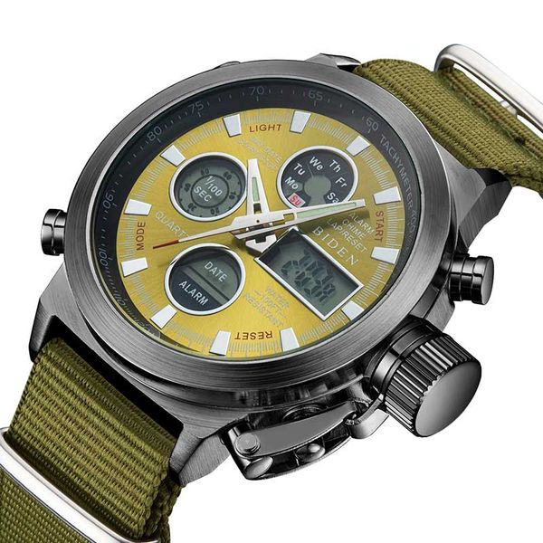 biden quartz sport watches for men analog digital nylon watch men clock led men's watches waterproof wristwatch mens, Slivery;brown
biden quartz sport watches for men analog digital nylon watch men clock led men's watches waterproof wristwatch mens, Slivery;brown