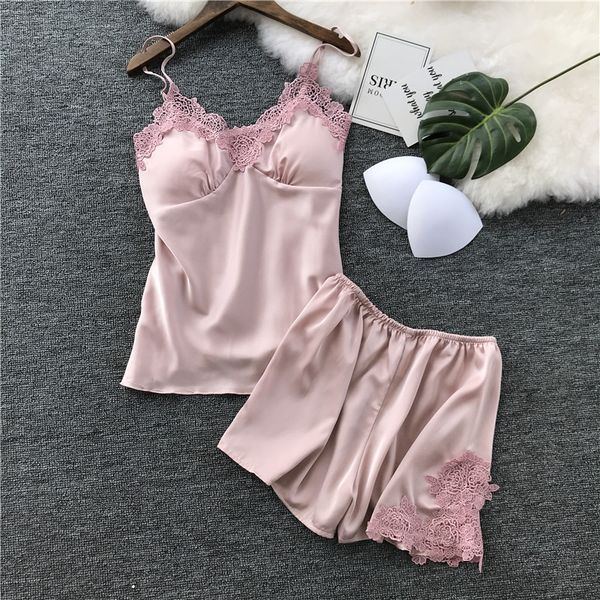womens pajamas spaghetti strap silk applique satin cami and shorts pajama set with padded bra summer sleepwear pajama set, Blue;gray
womens pajamas spaghetti strap silk applique satin cami and shorts pajama set with padded bra summer sleepwear pajama set, Blue;gray