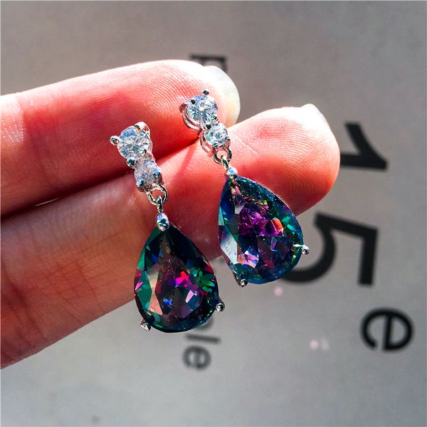 charm crystal female rainbow stone earrings 925 sterling silver dangle earrings vintage water drop wedding for women
charm crystal female rainbow stone earrings 925 sterling silver dangle earrings vintage water drop wedding for women
