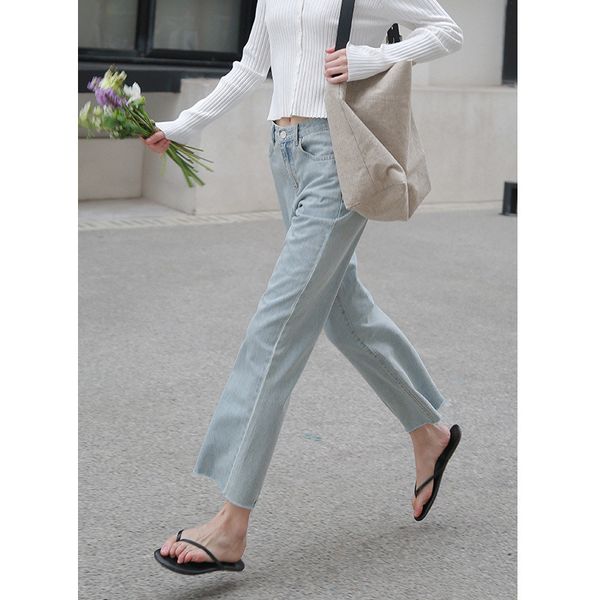 2020 spring new korean ankle-length pants slim straight jeans high waist jeans casual washed trousers, Blue
2020 spring new korean ankle-length pants slim straight jeans high waist jeans casual washed trousers, Blue