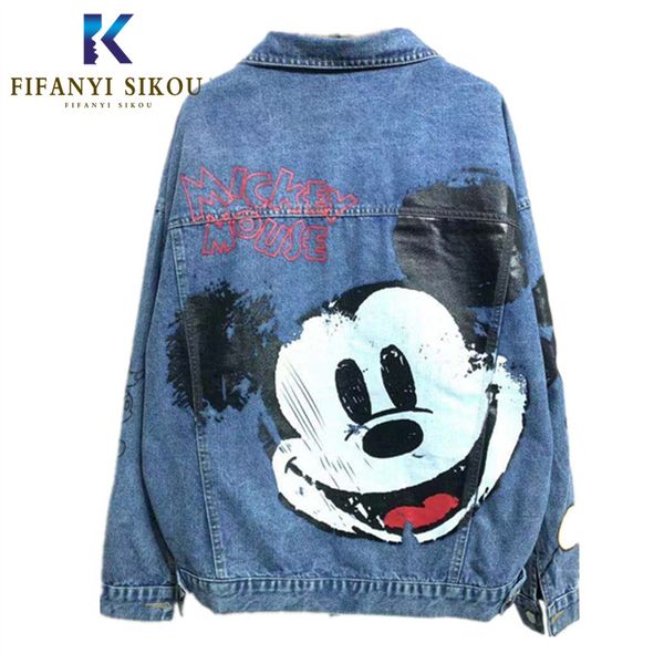 2019 autumn women denim jacket fashion cartoon print long sleeve jeans jacket women basic jackets coat loose casual outwear top, Black;brown
2019 autumn women denim jacket fashion cartoon print long sleeve jeans jacket women basic jackets coat loose casual outwear top, Black;brown