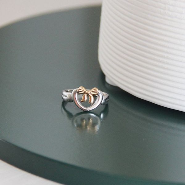 silvology 925 sterling silver bow heart rings creative cute mori style korea rings for women 925 fashionable jewelry girls gift, Golden;silver
silvology 925 sterling silver bow heart rings creative cute mori style korea rings for women 925 fashionable jewelry girls gift, Golden;silver