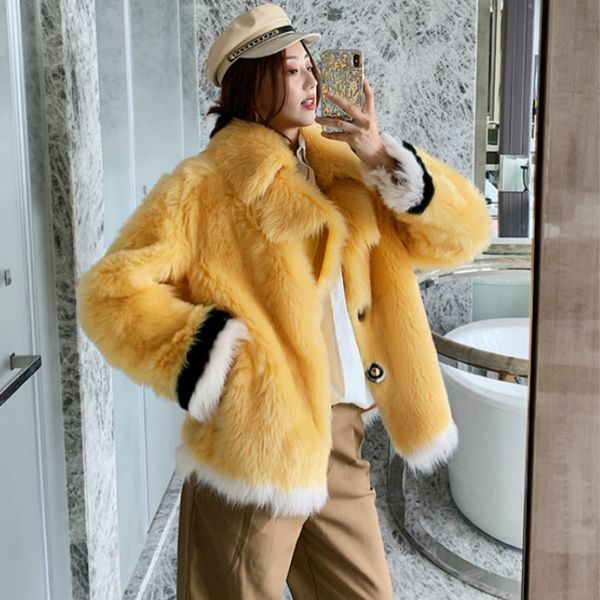natural real fur coat autumn winter sheepskin coat female wool genuine leather jacket women clothes 2020 double-faced t4129, Black
natural real fur coat autumn winter sheepskin coat female wool genuine leather jacket women clothes 2020 double-faced t4129, Black