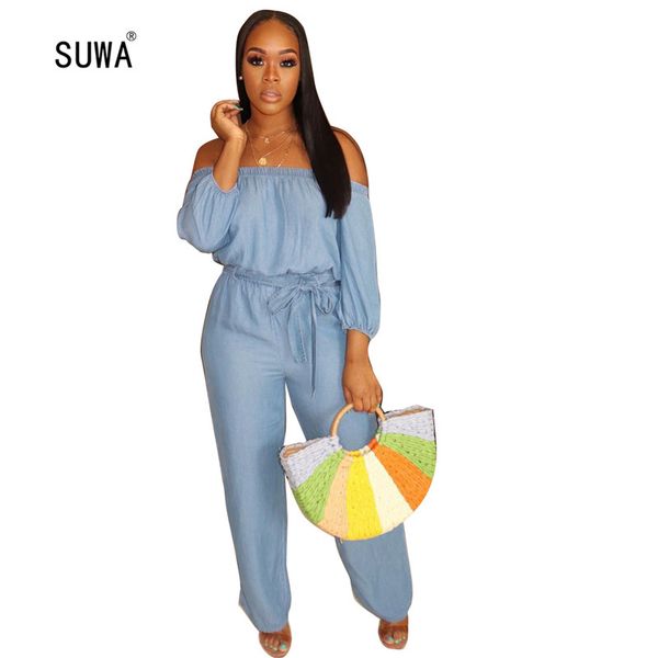 vintage blue women solid color straight long jumpsuit fashion retro slash neck bare shoulder romper femme catsuit overalls, Black;white
vintage blue women solid color straight long jumpsuit fashion retro slash neck bare shoulder romper femme catsuit overalls, Black;white