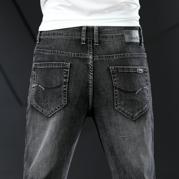 men's jeans mens summer cotton trousers mid straight regular full length large big size 28-40 black gray pants, Blue
men's jeans mens summer cotton trousers mid straight regular full length large big size 28-40 black gray pants, Blue