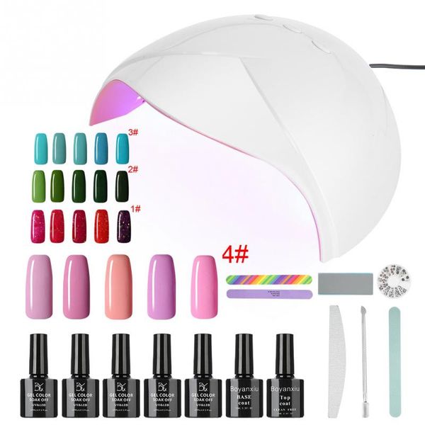 5pcs manicure set with 36w uv led lamp for nail manicure 5 colors uv gel polish set tools for acrylic nail art plastic kit
5pcs manicure set with 36w uv led lamp for nail manicure 5 colors uv gel polish set tools for acrylic nail art plastic kit