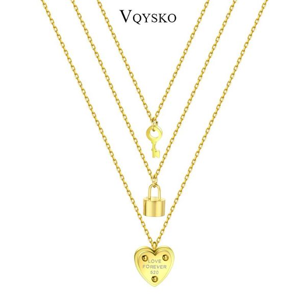new arrival gold heart lock key multi layer necklaces for women girls fashion gold letter engrave custom pendant necklace gift, Silver
new arrival gold heart lock key multi layer necklaces for women girls fashion gold letter engrave custom pendant necklace gift, Silver