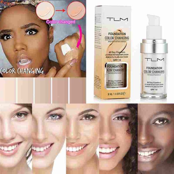 

30ml tlm flawle color changing liquid foundation makeup change to your kin tone by ju t blending
