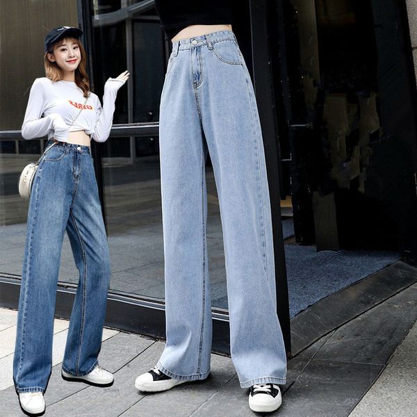 autumn new womens jeans designer jeans high waist wide leg jeans womens fashion loose the waist is thin and the legs are long, Blue
autumn new womens jeans designer jeans high waist wide leg jeans womens fashion loose the waist is thin and the legs are long, Blue