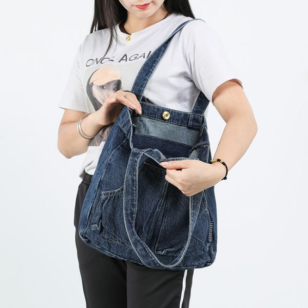 denim double pocket casual simple student shoulder bags fashion wild personality 2020 women bag foldable big travel shopping bag
denim double pocket casual simple student shoulder bags fashion wild personality 2020 women bag foldable big travel shopping bag