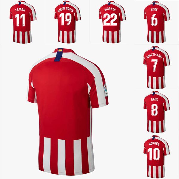 19 20 Griezmann CARREA Diego Costa MORATA Koke Lemar Saul Mens Home Away Camisetas Futbol Camisas Maillot Football Shirt
19 20 Griezmann CARREA Diego Costa MORATA Koke Lemar Saul Mens Home Away Camisetas Futbol Camisas Maillot Football Shirt