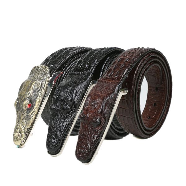 fashion men's belt crocodile pattern leather belt business casual simulation crocodile alligator head gift for men, Black;brown
fashion men's belt crocodile pattern leather belt business casual simulation crocodile alligator head gift for men, Black;brown