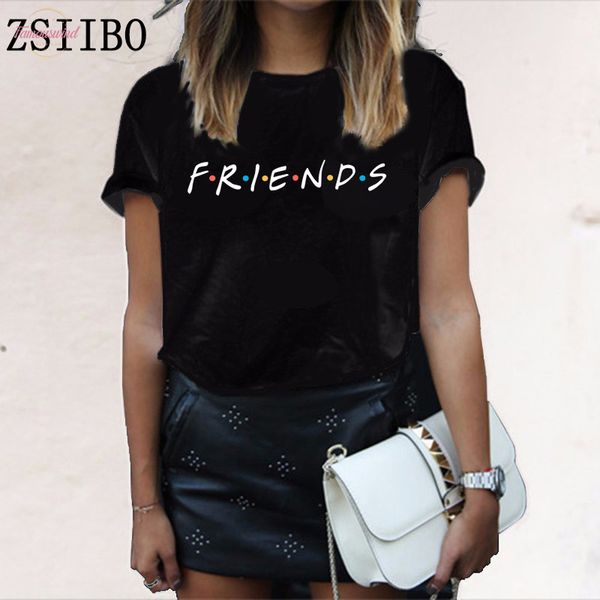 summer womens friends print short sleeved t shirt harajuku vintage large size loose pullover o neck fashion women t shirt, White
summer womens friends print short sleeved t shirt harajuku vintage large size loose pullover o neck fashion women t shirt, White