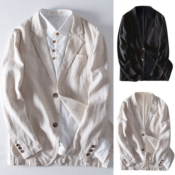 2019 blazer masculino men's slim fit linen blend pocket solid long sleeve blazer jacket outwear masculino, White;black
2019 blazer masculino men's slim fit linen blend pocket solid long sleeve blazer jacket outwear masculino, White;black