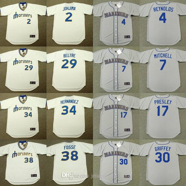 seattle 2 kenji johjima 4 harold reynolds 7 kevin mitchell 17 jim presley 29 adrian beltre 30 ken griffey 34 felix hernandez baseball jersey, Blue;black
seattle 2 kenji johjima 4 harold reynolds 7 kevin mitchell 17 jim presley 29 adrian beltre 30 ken griffey 34 felix hernandez baseball jersey, Blue;black