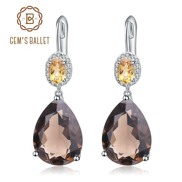 gem's ballet 10.44ct natural smoky quartz yellow citrine earrings 925 sterling silver drop earrings for women fine jewelry cj191128, Golden
gem's ballet 10.44ct natural smoky quartz yellow citrine earrings 925 sterling silver drop earrings for women fine jewelry cj191128, Golden
