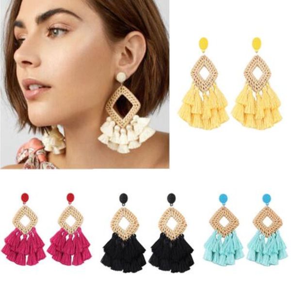 boho handmade diamond straw weave rattan earrings for women 2018 trendy long tassel statement earrings bohemian jewelry, Golden
boho handmade diamond straw weave rattan earrings for women 2018 trendy long tassel statement earrings bohemian jewelry, Golden